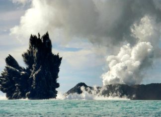 Undersea volcano tonga